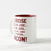 Funny Exercise for Bacon Maroon Two-Tone Mokken (Voorkant links)