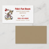 Funny Exercising Pet Sitting Doggy Daycare Service Visitekaartje (Voorkant / Achterkant)