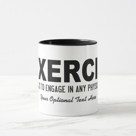 Funny Exercy custom text mokken (Midden)