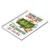 Funny Exhausted Art Teacher Appreciation Notitieboek (Linkerzijde)