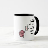 Funny Exhausted Brain Coffee Mug Mok (Voorkant rechts)