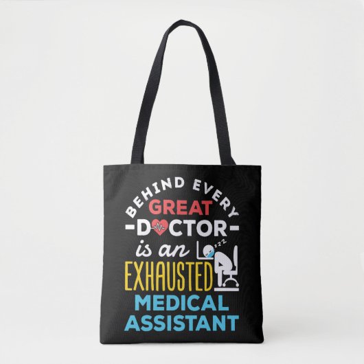 Funny Exhausted Medical Assistant CMA Tote Bag (Voorkant)