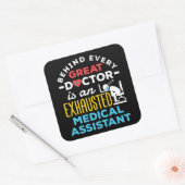 Funny Exhausted Medical Assistant CMA Vierkante Sticker (Envelop)