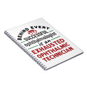Funny Exhausted Ophthalmic Technician Notitieboek (Rechterzijde)