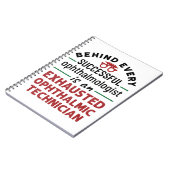 Funny Exhausted Ophthalmic Technician Notitieboek (Linkerzijde)