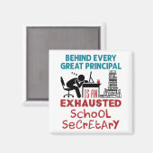 Funny Exhausted School Secretary-waardering Magneet (Voorkant / Achterkant)