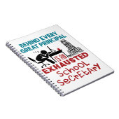 Funny Exhausted School Secretary-waardering Notitieboek (Rechterzijde)