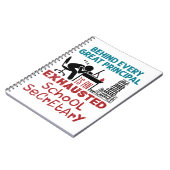 Funny Exhausted School Secretary-waardering Notitieboek (Linkerzijde)