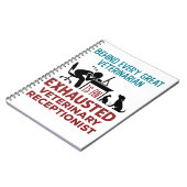 Funny Exhausted Veterinary Receptionist Notitieboek (Linkerzijde)