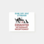 Funny Exhausted Veterinary Receptionist Post-it® Notes (Voorkant)