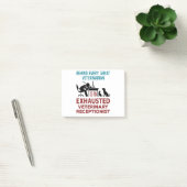 Funny Exhausted Veterinary Receptionist Post-it® Notes (Kantoor)