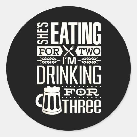 Funny Expecting Dad Shirt For Pregnancy New Dad Fa Ronde Sticker (Voorkant)