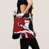 Funny Expression Yoga Meditation Circles Patroon Tote Bag (Dichtbij)