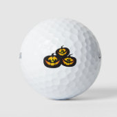 Funny Expressions Halloween Pumpkins Golfballen (Voorkant)