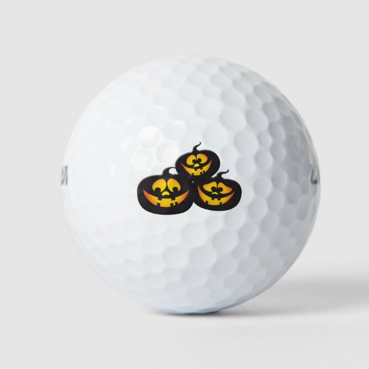 Funny Expressions Halloween Pumpkins Golfballen (Voorkant)
