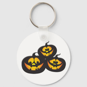 Funny Expressions Halloween Pumpkins Sleutelhanger