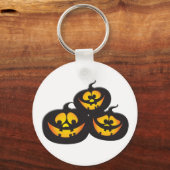 Funny Expressions Halloween Pumpkins Sleutelhanger (Voorkant)