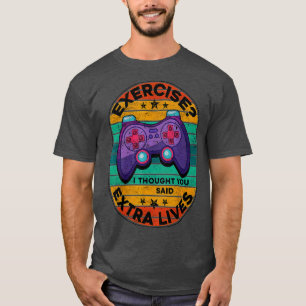 Funny Extra Lives Video Game Controller Retro Boy T-shirt