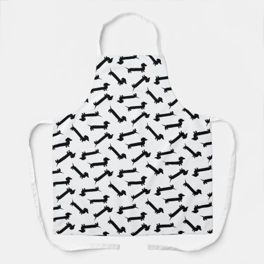 Funny Extra-long Dachshunds Black en White Schort (Voorkant)