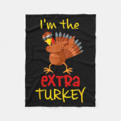 Funny Extra Turkey Matching Family Group Thanksgiv Fleece Deken (Voorkant)