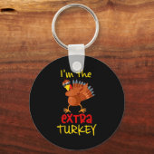 Funny Extra Turkey Matching Family Group Thanksgiv Sleutelhanger (Voorkant)