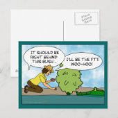 Funny Extreme Cache Geocaching Cartoon Briefkaart (Voorkant / Achterkant)