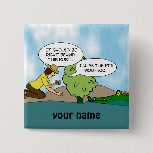 Funny Extreme Cache Geocaching Name Button (Voorkant)