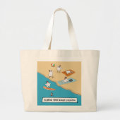 Funny Extreme Free Range Kickens Grote Tote Bag (Voorkant)