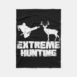 Funny Extreme Hunting Deer Karate Martial A Fleece Deken