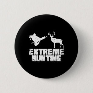 Funny Extreme Hunting Deer Karate Martial A Ronde Button 5,7 Cm
