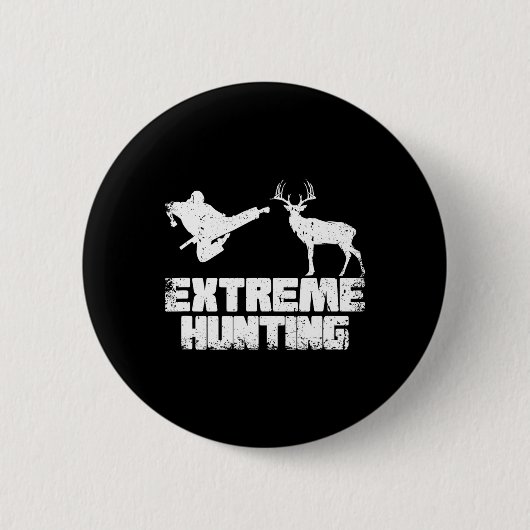 Funny Extreme Hunting Deer Karate Martial A Ronde Button 5,7 Cm (Voorkant)