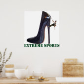 Funny Extreme Sports - Shoe-klimmen Poster (Keuken)