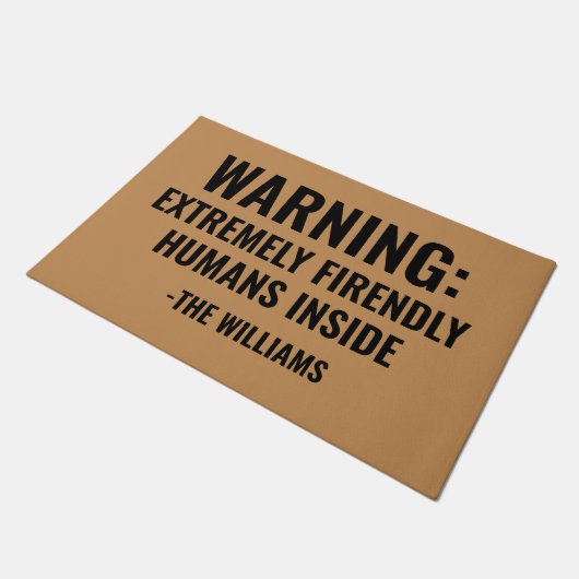 Funny 'Extremely Friendly Humans' Custom Doormat Deurmat (Schuin)