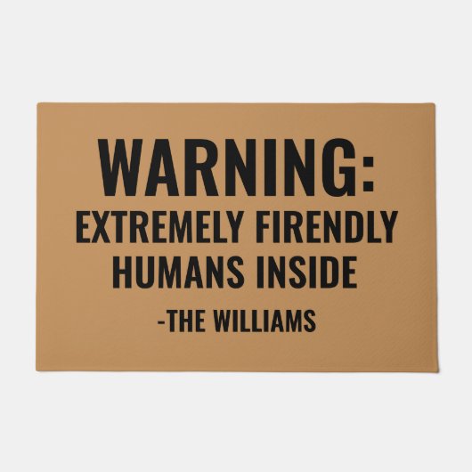Funny 'Extremely Friendly Humans' Custom Doormat Deurmat (Voorkant)