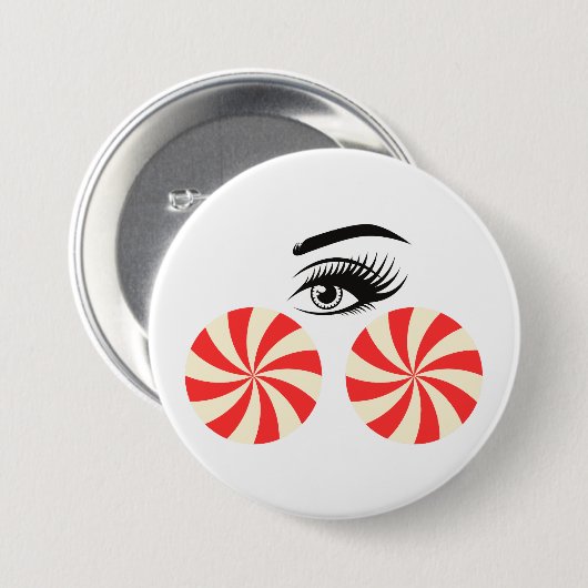 Funny Eye Candy Button for Women (Voorkant /achterkant)