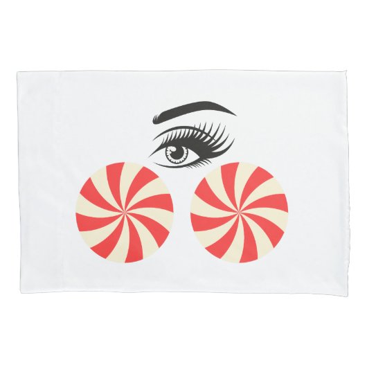 Funny Eye Candy Pillowcase for Women - Bedroom Fun Kussensloop (Voorkant)