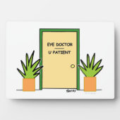 Funny Eye Doctor Cartoon Optometrist Ophthalmology Fotoplaat (voorkant)