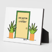 Funny Eye Doctor Cartoon Optometrist Ophthalmology Fotoplaat (Zijkant)