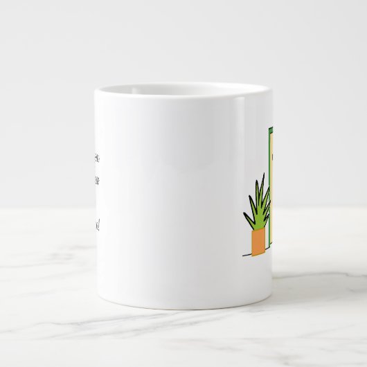 Funny Eye Doctor Optometrist Kantoor Cartoon Grote Koffiekop (Voorkant)