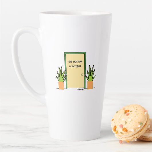 Funny Eye Doctor Optometrist Ophthalmoloog Latte Mok (In situ)