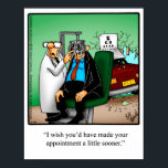 Funny Eye Exam Poster Gift<br><div class="desc">Geniet van het verspreiden van het lachen met dit hilarisch oogexamen poster geschenk van kunstenaar Bill Abbott; het zal een leuk cadeau voor iemand op je cadeaulijst maken! De cartoon "Spectickles" van Bill Abbott,  de internationaal gesyndiceerde komiek,  is ook verschenen in Hallmark U.K.,  Reader's Digest en andere mooie tijdschriften!</div>