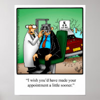 Funny Eye Exam Poster Gift