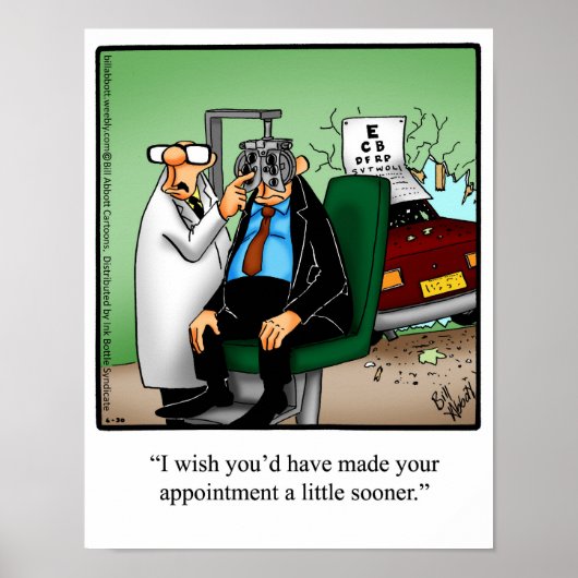 Funny Eye Exam Poster Gift (Voorkant)