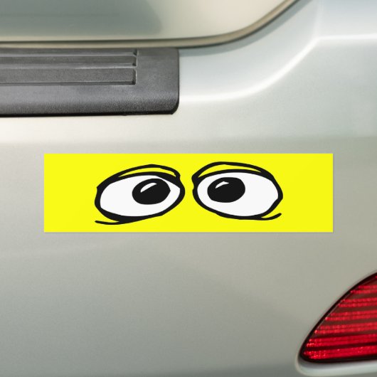Funny Eyeball Bumpersticker (Op auto)