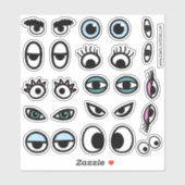 Funny Eyeball Cartoon Eyes Sticker Set (Vel)