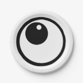 Funny Eyeball Halloween Party Bord (Voorkant)