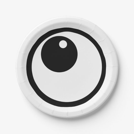 Funny Eyeball Halloween Party Bord (Voorkant)