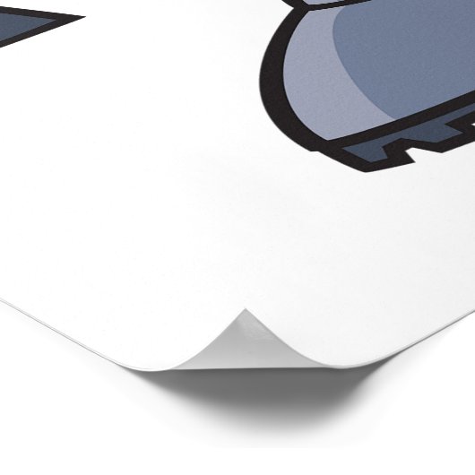 Funny Eyed Robot Poster (Hoek)