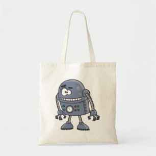 Funny Eyed Robot Tote Bag