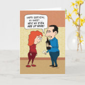 Funny Eyes Are Up Here Birthday Kaart (Gele Bloem)